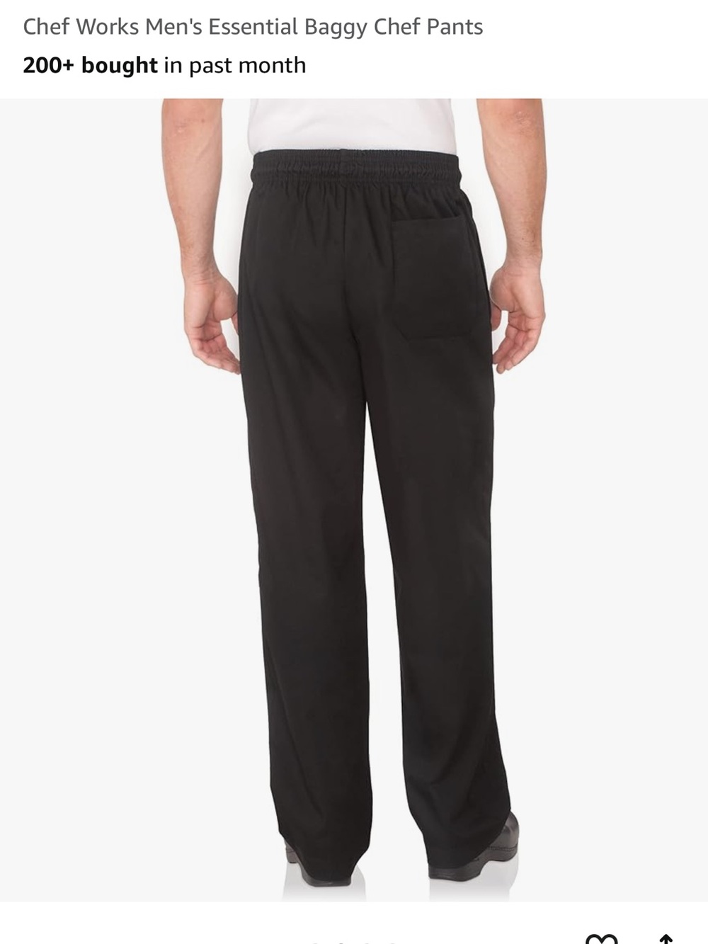 Chef Works Men's Baggy Chef Pants - Black